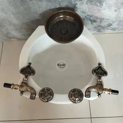 Beyaz Mermer Kurna Konsept set  Beyaz Mermer Kurna Konsept set