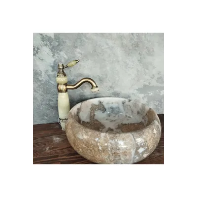 Gold White Long Waterfall Faucet Gold White Long Waterfall Faucet