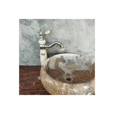 Krom Onyx Detaylı Uzun Çanak Lavabo Bataryası Krom Onyx Detaylı Uzun Çanak Lavabo Bataryası