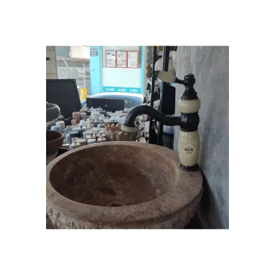 Siyah Onyx Detaylı Kısa Çanak Lavabo Bataryası Siyah Onyx Detaylı Kısa Çanak Lavabo Bataryası