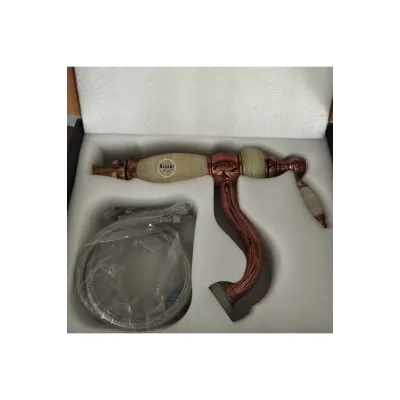 Bronz Onyx Detaylı Kısa Çanak Lavabo Bataryası Bronz Onyx Detaylı Kısa Çanak Lavabo Bataryası
