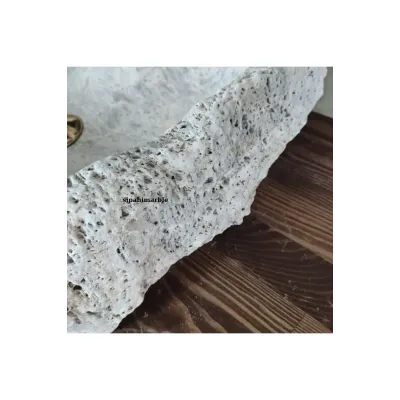 Gümüş Traverten Batarya Çıkışlı Dikdörtgen Lavabo Gümüş Traverten Batarya Çıkışlı Dikdörtgen Lavabo