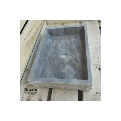 Siver Travertine Deep Rectangular Sink Siver Travertine Deep Rectangular Sink