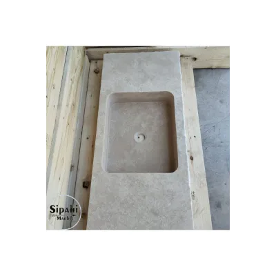 Siver Travertine Deep Rectangular Sink Siver Travertine Deep Rectangular Sink