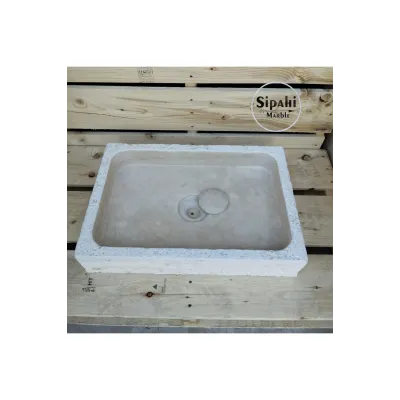 Siver Travertine Deep Rectangular Sink Siver Travertine Deep Rectangular Sink