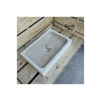 Siver Travertine Deep Rectangular Sink Siver Travertine Deep Rectangular Sink