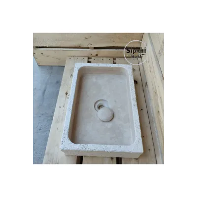 Siver Travertine Deep Rectangular Sink Siver Travertine Deep Rectangular Sink
