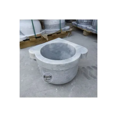  Afyon Bulutlu Mermer Düz Köşe Mini Kurna