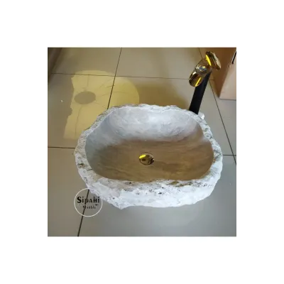Traverten Şekilsiz Tasarım Lavabo Traverten Şekilsiz Tasarım Lavabo