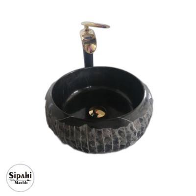 Toros Siyah Dikey Patlatma Mini Lavabo