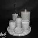 Grey Marble 7-Piece Bathroom Set