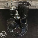Toros Black Marble 7-Piece Bathroom Set