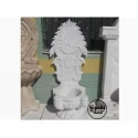 Gray White Marble Rose Embroidered Mirrored Hammam Sink