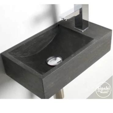 Basalt Black Side Faucet Mini Square Sink
