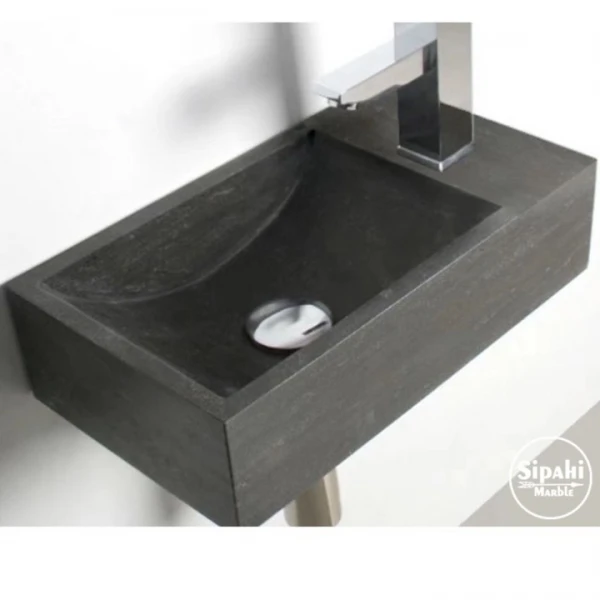 Basalt Black Side Faucet Mini Square Sink