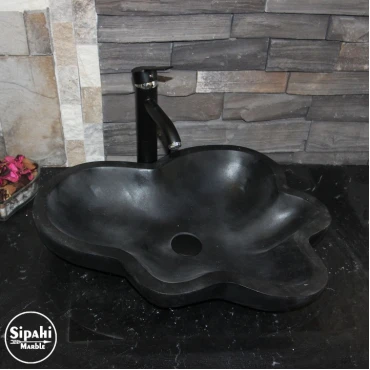 Basalt Shapeless Black Desing Washbasin