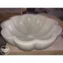 White Marble Daisy Design Washbasin