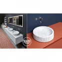 White Marble Special Design Roll Washbasin