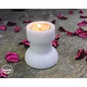 White Marble Double Stand Candle Holder