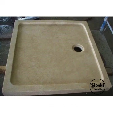 Beige Marble Square Shower Tray