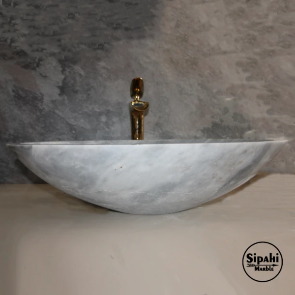 Gray Marble Ellipse Sink
