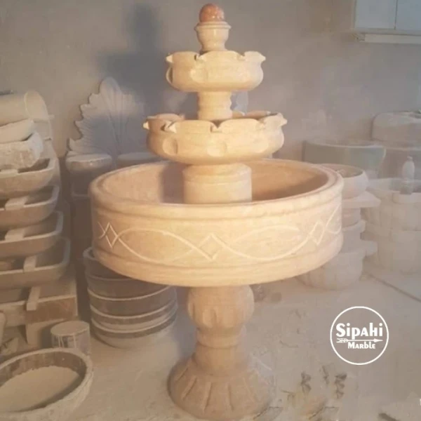 Travertine Embroidered Bowl Saloon Fountain