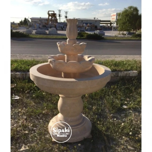 Travertine Large Footed Saloon Fountain