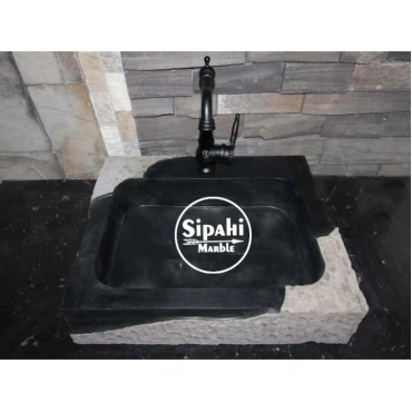 Basalt Black Desing Square Sink