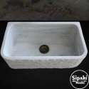 Afyon White Marble Explosion Sink