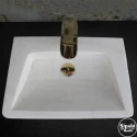 Afyon White Faucet Outlet Washbasin