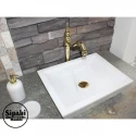 Afyon White Marble Classic Square Sink