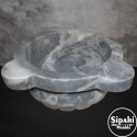 Gray Marble Cloudy Melon Sliced Hammam Sink