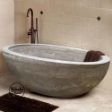 Silver Travertine Classic Modern Bathtub