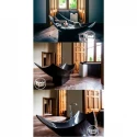 Black Marble Boat Shaped Special Design Bathtub