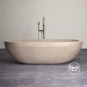 Beige Marble Rough Exterior Surface Bathtub