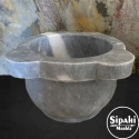 Gray Marble Flat Mini Hammam Sink