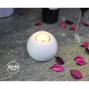 White Marble Sphere Candle Holder