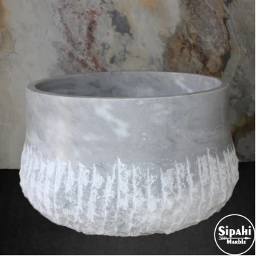 Gray Marble Pottery Bowl