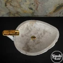 Travertine Oval Design Drip Washbasin