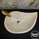 Beige Marble Drop Design Washbasin