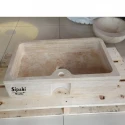 Siver Travertine Deep Rectangular Sink