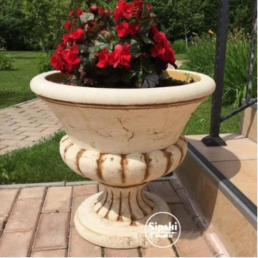 Rustic Travertine Special Design Flower Pot