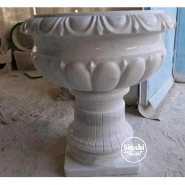 Marmara Marble Special Embroidered Flower Pot