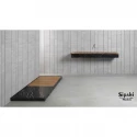 Toros Black Marble Wood Design Shower Tray