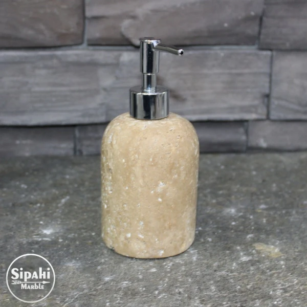 Travertine Liquid Soap Dispenser