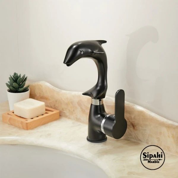 Black Dolphin Design Faucet
