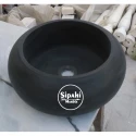 Basalt Black Cambered Washbasin