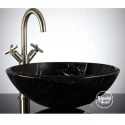 Toros Black Round Washbasin