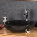 Toros Black Round Washbasin