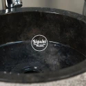 Black Marble Outside Shelled Design Roll Washbasin